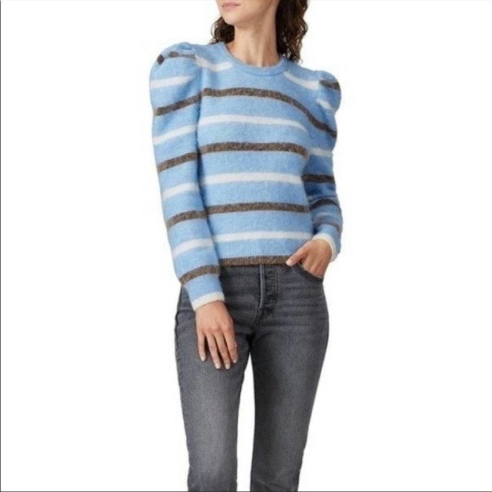 Derek Lam Puff Sleeve Striped Sweater